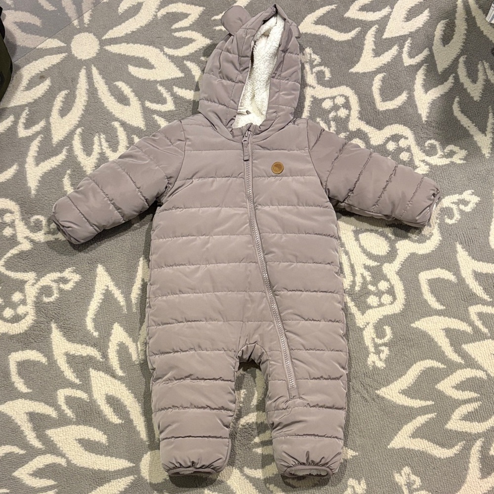 Cozy Gray Kids One Piece Bunting
